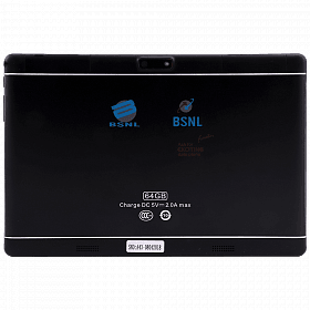 BSNL A43, Tablet 10 Inch, 64GB, 4G LTE Dual Sim, Dual Cam, Dual Core 1.5GHz, Bluetooth, Black